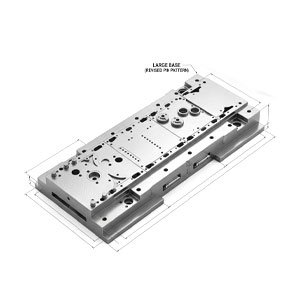 ฐานเครื่องจักรขนาดใหญ่กัดระนาบพร้อมบอกขนาด Large Machine Base Plate