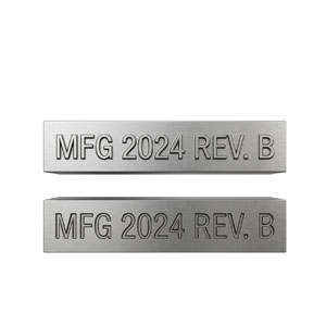 บล็อกเหล็กแกะสลักตัวอักษร CNC Engraved Steel Marking Blocks